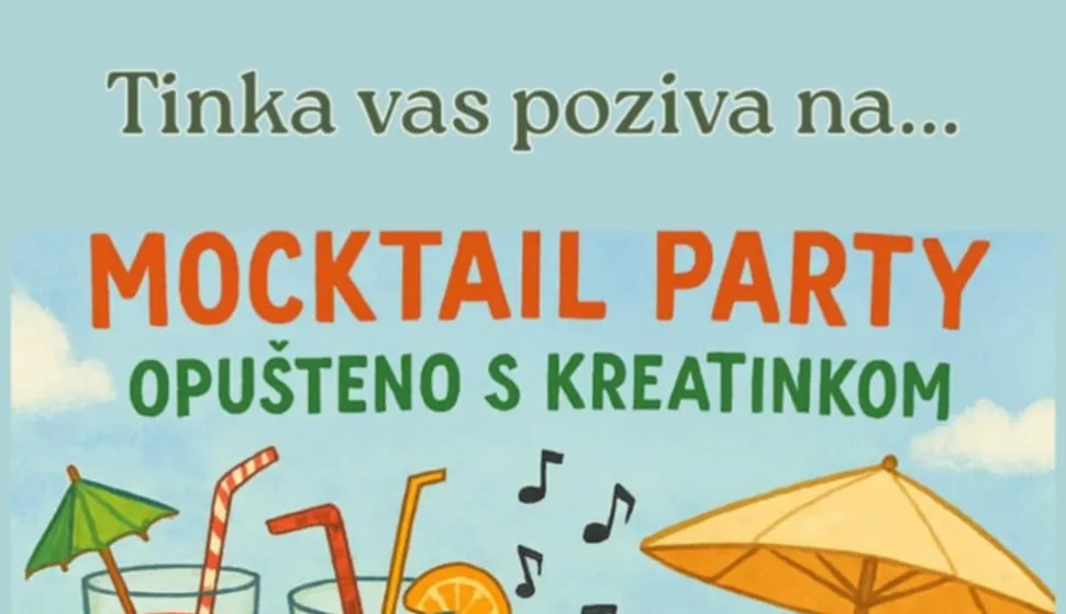 Mocktail party sutra poslijepodne u dvorištu Tinke