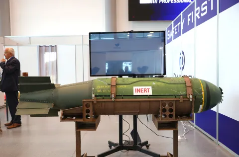 Osijek, 11. 09. 2025., GC, Međunarodni sajam sigurnosti i obrane; DEFCROS 2, DEFCROS, oružje, obrana, naoružanje, granata; bombaSNIMIO BRUNO JOBST