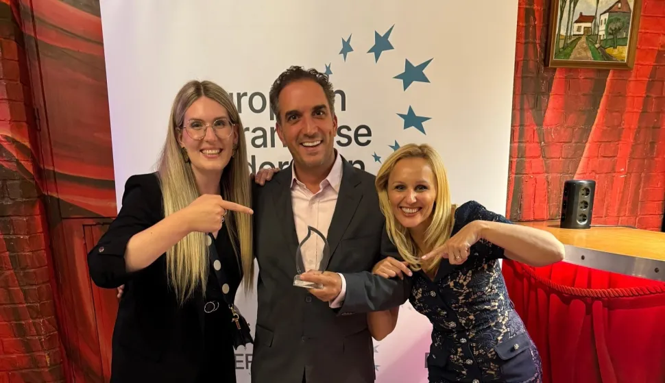 Tinker Labs odnio pobjedu u Briselu kao Međunarodni brend u usponu, 12.9.2024., Sara Hocenski, Alan OrlićFoto: Tinker Labs International/Facebook