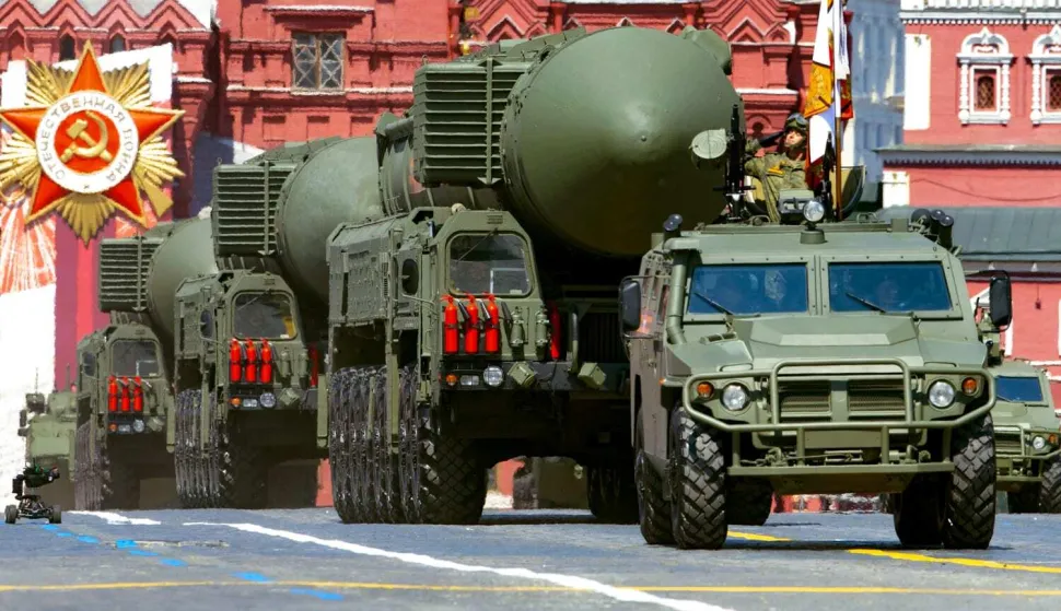 MAGAZIN PEXELSPHPOTO:Russian RS-24 Yars ballistic missiles during the Victory Day military parade in Moscow in 2020.Alexander Zemlianichenko/AP file