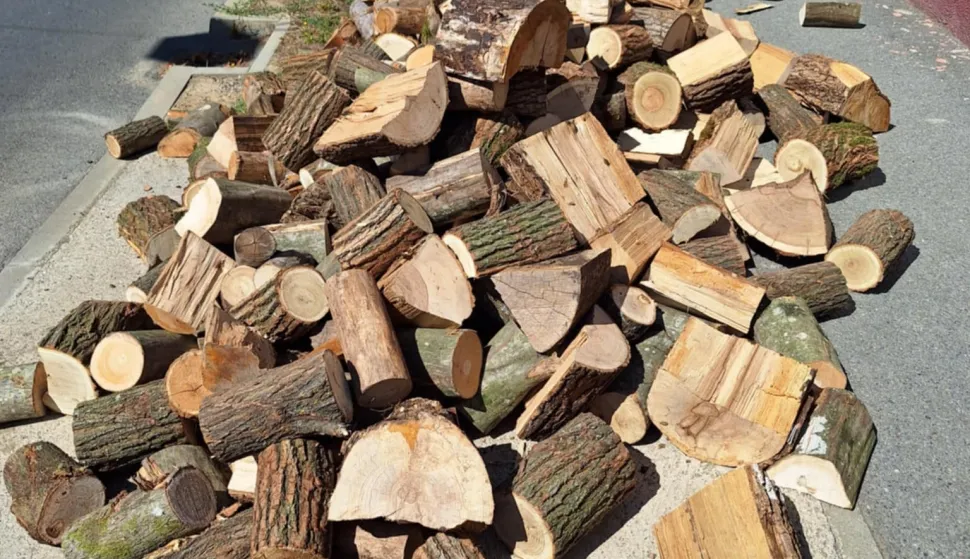 drva, ogrjev, zima, ilustracija