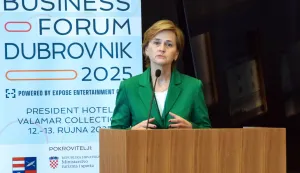 Dubrovnik, 13.09.2025.- Konferencija "Business Forum Dubrovnik 2025." odr?ava se u subotu u dubrova?kom Hotelu President. Na fotografiji Sandra ?valjek. Foto HINA/Baldo MARUN?I?/ bm