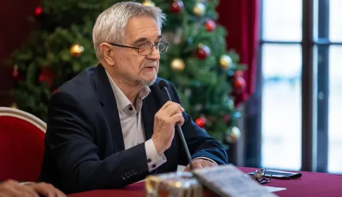 06.12.2023., Osijek - Predstavljanje knjige autora Branka Hrpke i Ivice Zavrskog "Narodna zastita Opcine Osijek u Domovinskom ratu 1990. - 1992.". Josip Cvenic Photo: Davor Javorovic/PIXSELL