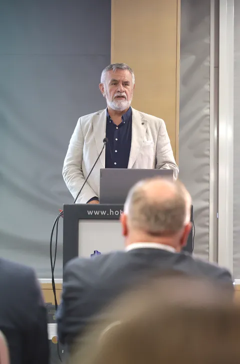 Osijek, 16. 09. 2025., Hotel Osijek, konferencija, Hrvatska u pokretu, Zoran &Scaron;korić SNIMIO BRUNO JOBST