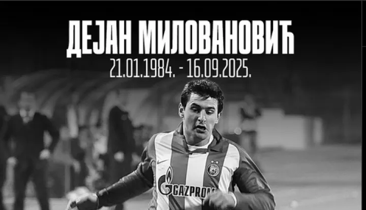 Biv&scaron;i kapetan Crvene zvezde Dejan Milovanović preminuo je u Beogradu u 41. godini, javlja srpska novinska agencija Tanjug.