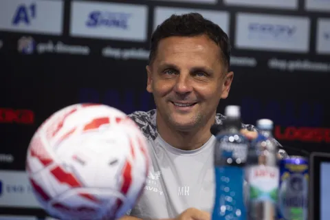 Zagreb, 29.08.2025 - Konferenciju za medije GNK Dinama povodom utakmice 5. kola SuperSport HNL-a između Varaždina i Dinama. Na fotografiji Mario Kovačević. foto HINA/ Daniel KASAP/ dk