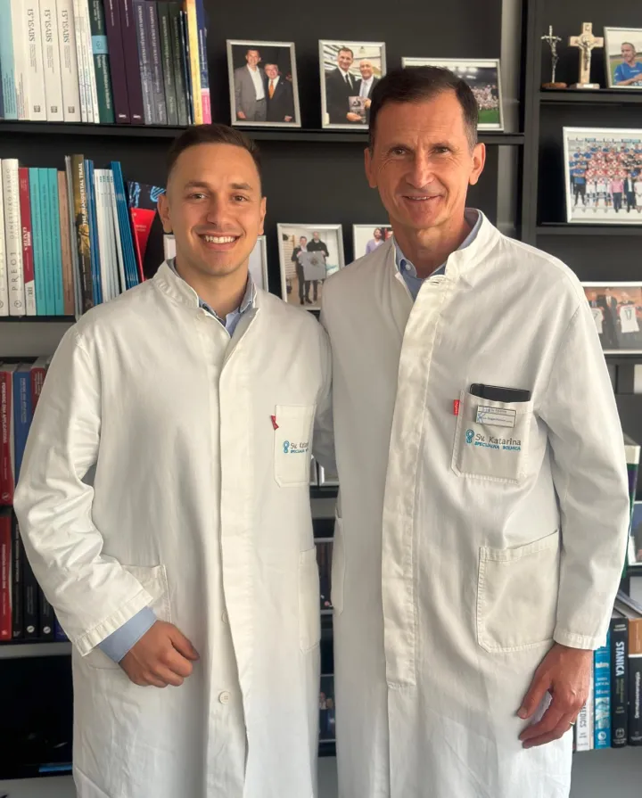 Dr. Vilim Molnar prvi autor na radu i prof.dr. DraganPrimorac, voditelj projekta