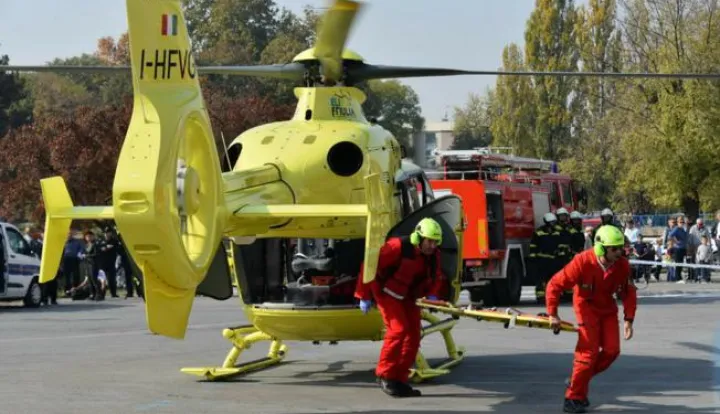 Te&scaron;ko ozlijeđeni motociklist helikopterom prevezen u KBC Osijek