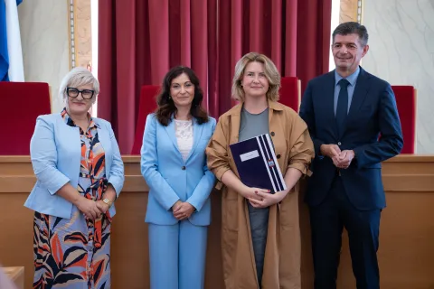 Osijek, 23. 09. 2025., Potpore za poslijediplomske studijeNata&scaron;a Trami&scaron;ak; Miranda Glava&scaron; - Kul; Boris Crnković; cjeloživotno obrazovanje; stipendisti; kandidati; poslijediplomski studij