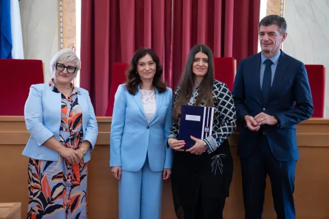 Osijek, 23. 09. 2025., Potpore za poslijediplomske studijeNata&scaron;a Trami&scaron;ak; Miranda Glava&scaron; - Kul; Boris Crnković; cjeloživotno obrazovanje; stipendisti; kandidati; poslijediplomski studij