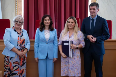 Osijek, 23. 09. 2025., Potpore za poslijediplomske studijeNata&scaron;a Trami&scaron;ak; Miranda Glava&scaron; - Kul; Boris Crnković; cjeloživotno obrazovanje; stipendisti; kandidati; poslijediplomski studij
