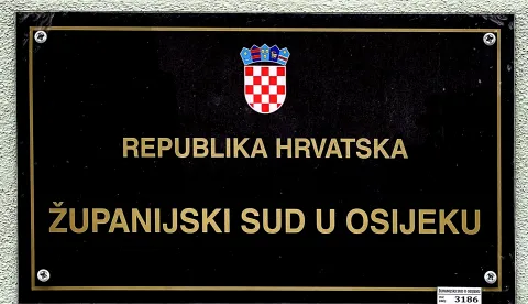 Osijek, 24. 01. 2023, Zupanijski sud u Osijeku, izricanje presude, sutkinja Leko, okrivljenici se nisu pojavili, ilustracija, procelje Opcinskog suda u Osijeku i Zupanijskog suda u OsijekuSNIMIO BRUNO JOBST
