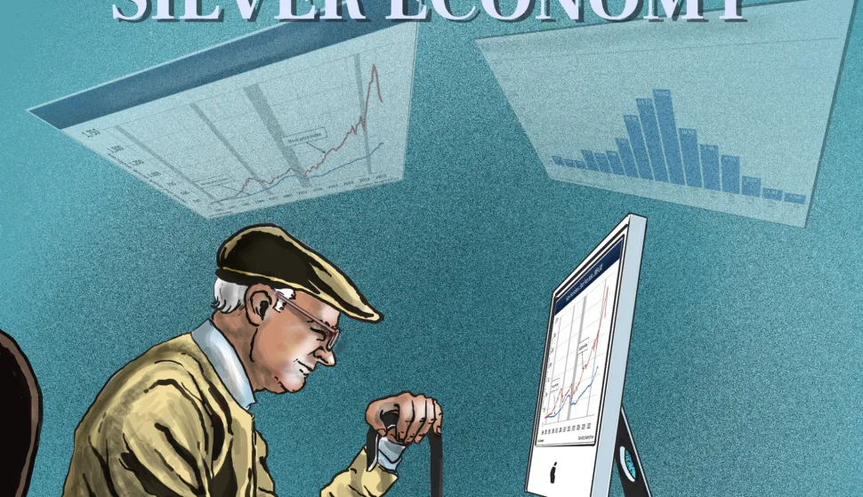 Naslovnica sveučilišnog udžbenika Srebrna ekonomija