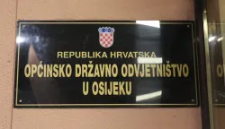 Osijek, 26. 02. 2025, Općinsko državno odvetništvo u Osijeku. Privođenje Josipa Dabre.snimio GOJKO MITIĆ