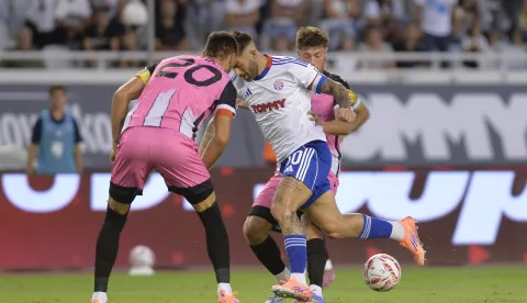 Split - 27.09.2025.- Utakmica 8. kola HNL-a Hajduk - Lokomotiva. foto HINA/ Mario STRMOTIĆ/ms 