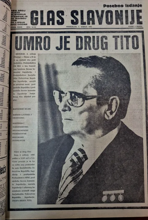 Glas iz 1980. - Umro je drug Tito