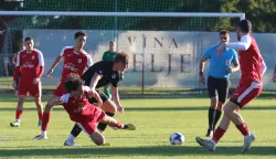 Kneževi Vinogradi, 04. 10. 2025, Igralište u Kneževim Vinogradima, nogomet, Borac - Tomislav (Donji Andrijevci), Treća NL Istok.snimio GOJKO MITIĆ