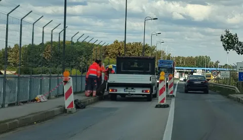 Sanacija na županjskom mostu, listopad 2025.snimila Marija Lešić Omerović