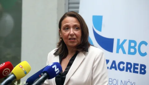 Zagreb, 09.10.2025 - Svečano otvorenje novoizgrađene Klinike za dječju i adolescentnu psihijatriju KBC-a Zagreb. Na fotografiji ministrica zdravstva Irena Hrstić.foto HINA/ Denis CERIĆ /dc