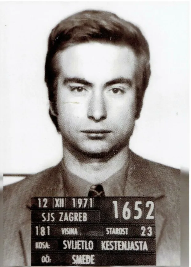 Dražen Budiša, Fotografija prilikom uhićenja 1971. godine