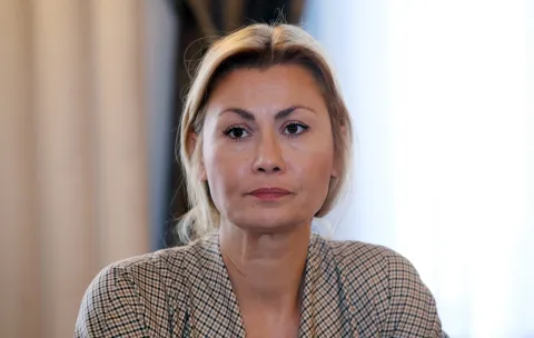 Zagreb, 25.09.2018 - Konferencija za medije Hrvatskog novinarskog drutva (HND) "Slučaj HTV" na kojoj je govoreno o postupku izvanrednog otkazivanja ugovora o radu novinaru i uredniku HRT-a te predsjedniku HND-a Hrvoju Zovku. Na slici Danka Derifaj.foto HINA/ Damir SENČAR /ds