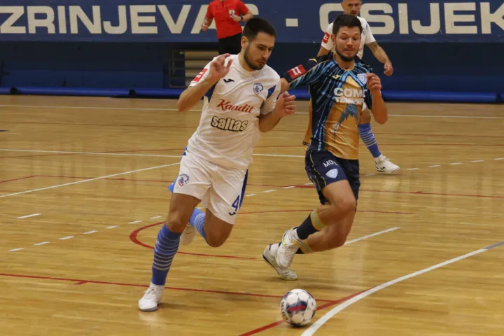 Osijek, 10. 11. 2024, Sportska dvorana Zrinjevac. Mali nogomet, Osijek Kandit - Rijeka, SuperSport HMNL.snimio GOJKO MITIĆ