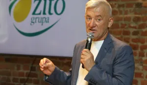 Čepin, 06. 05. 2'025, Prezentacija i Uprave Žito Grupe i obilazak farmi. Dvorana Terra Negra. Josip Bičivić, Marko Pipunić, Mato Božić i Jozo Ljubičić. Marko Pipunić.snimio GOJKO MITIĆ