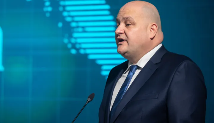 Zagreb, 27.05.2025. - Konferencija "Hrvatska i Slovenija, povezane i kapitalom" Poslovnog dnevnika i Financa sa sudjelovanjem ministra turizma i sporta RH Tončija Glavine, ministra gospodarstva RH Ante Šušnjara i ministra gospodarstva, turizma i sporta Republike Slovenije Matjaža Hana.Na fotografiji Ante Šušnjar.foto HINA/ Edvard ŠUŠAK