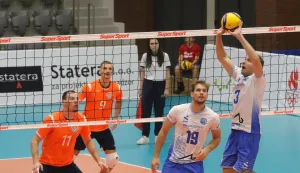 Osijek 18. 10. 2025, SD Gradski vrt, mala dvorana. Odbojka, Mursa Osijek - Rijeka, SuperSport Superliga.snimio GOJKO MITIĆ