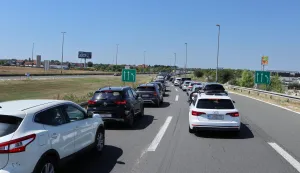 Zagreb, 21.07.2025. - Gust promet na autocesti Zagreb-Rijeka. foto HINA/ Jure DIVI?/ tm