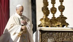 epa12464321 Pope Leo XIV leads the canonization mass of seven new saints in St. Peter's Square, in the Vatican, 19 October 2025. Pope Leo XIV will canonize seven new saints during a ceremony in St. Peters Square on 19 October, including Papua New Guinea's first saint and the first two saints from Venezuela. EPA/MASSIMO PERCOSSI