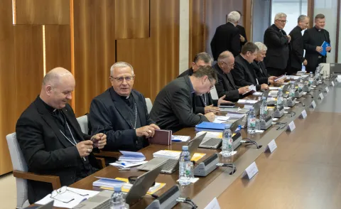 Zagreb, 21.10.2025 - 71. plenarno zasjedanje Sabora Hrvatske biskupske konferencije održano je pod predsjedanjem predsjednika HBK-a zagrebačkog nadbiskupa Dražena Kutle&scaron;e. Foto Hina/ Dario GRZELJ/ dag