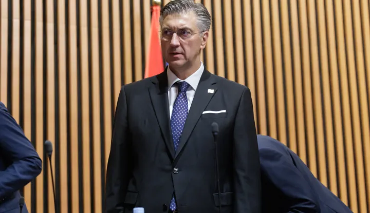 Zagreb, 15.10.2025. - Nastavak zasjedanja Hrvatskoga sabora gdje je Predsjednik Vlade Andrej Plenković podnio godišnje izvješće o radu Vlade RH..Na fotografiji Andrej Plenković.foto HINA/ Edvard ŠUŠAK/ es