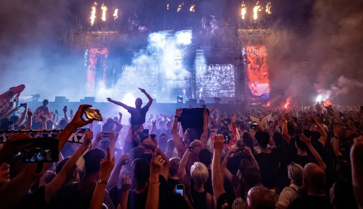 Zagreb, 05.07.2025 - Koncert Marka Perkovića Thompsona na zagrebačkom Hipodromu. Na slici publika ispred pozornice.foto HINA/ Damir SENČAR/ ds