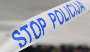 stop policija traka znak