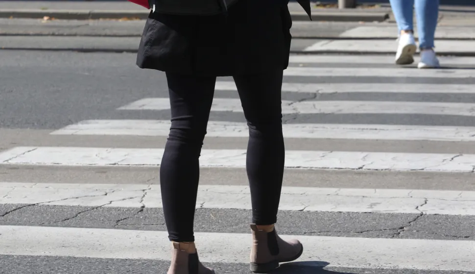 Osijek, 18. 10. 2022, Obiljezeni pjesacki prijelaz, zebra. Ilustracija, promet, horizontalna prometna signalizacija.snimio GOJKO MITIĆ