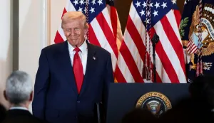 U.S. President Donald Trump delivers remarks at the U.S. Ambassador's Residence in Tokyo, Japan, October 28, 2025. REUTERS/Evelyn Hockstein Photo: Evelyn Hockstein/REUTERS