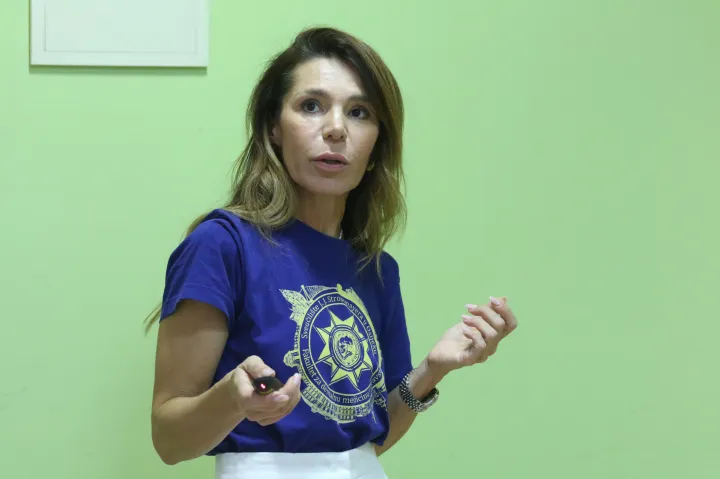 Osijek, 28. 10. 2025, DZO, Dom zdravlja Osijek - OBŽ. Predavanje Dr. Kristine Bojanić o ranom otrkivanju raka dojke i korištenju UI u dijagnostici ranog okrivanja, samopregledima..... Dr. Kristina Bojanić.snimio GOJKO MITIĆ