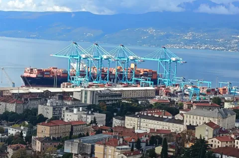 Rijeka, 29.10.2025 - Sve?ano otvaranje Rijeka Gateway kontejnerskog terminala. foto HINA/ Miljenko KLEPAC/ ik 