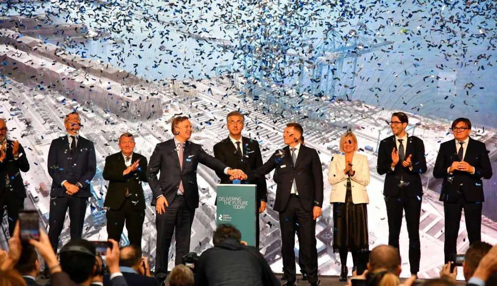 Rijeka, 29.10.2025 - Sve?ano otvaranje Rijeka Gateway kontejnerskog terminala. foto HINA/ Miljenko KLEPAC/ ik 