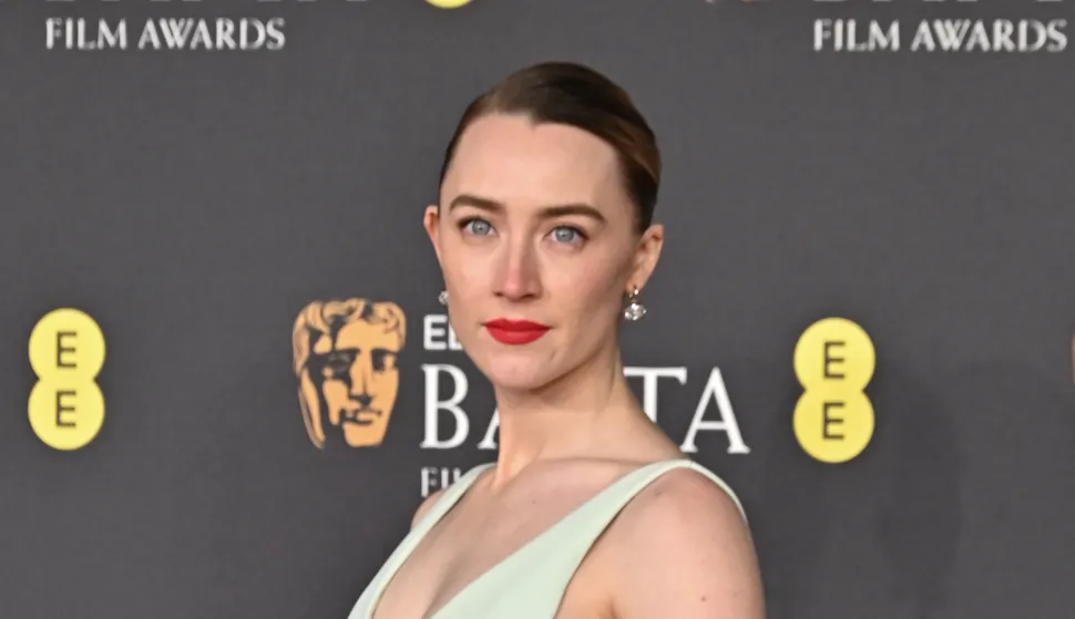 Saoirse Ronan attends the 2025 EE BAFTA Film Awards at The Royal Festival Hall in London, England. UK. Sunday 16th February 2025. (Photo by James Warren/Famous Images/Sipa USA) Photo: Famous Images/SIPA USA