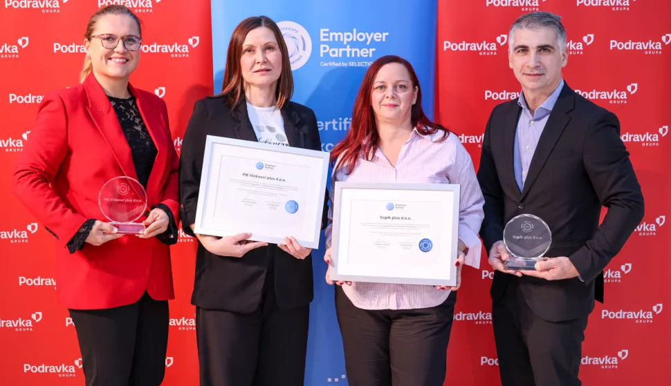 Kompanije u sastavu Grupe Podravka – Podravka d.d., Belupo d.d., Belje, Vupik i PIKVinkovci – ponosne su dobitnice prestižnog certifikata Employer Partner.