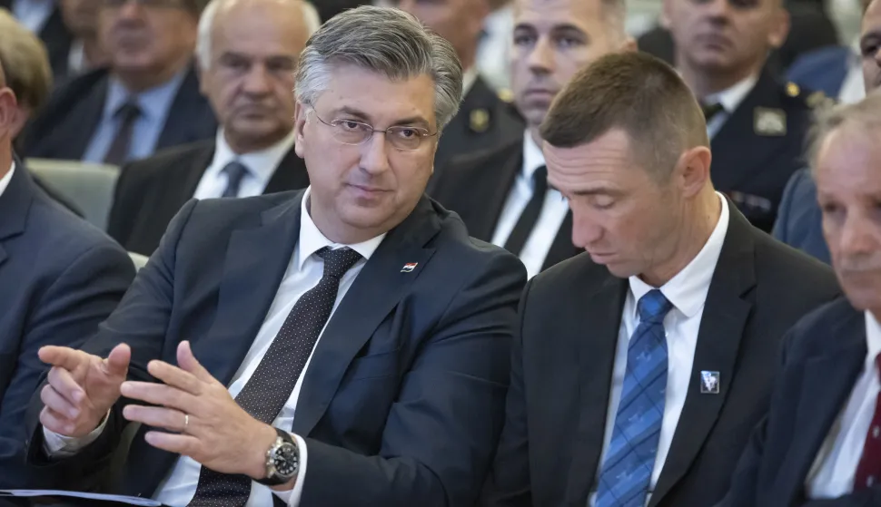 03.05.2024., Vukovar - Predsjednik Vlade Andrej Plenkovic sudjelovao je na svecanoj sjednici Gradskog vijeca Grada Vukovara u povodu obiljezavanja Dana grada. Photo: Davor Javorovic/PIXSELL
