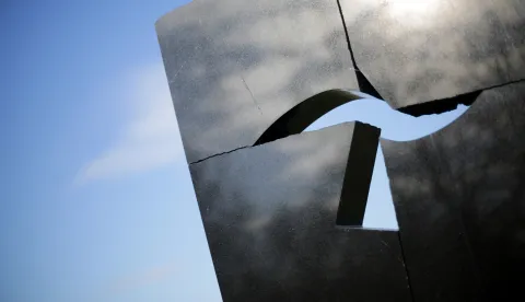 17.11.2015., Vukovar - Ovcara, mjesto masovnog pokolja ranjenika iz vukovarske bolnice, nalazi se na osamljenom mjestu, nekoliko kilometara od sredista Vukovara. Tu je 20. studenoga 1991.g. ubijeno 200 ljudi, nesrpske nacionalnosti. Ranjenici, civili i bolnicko osoblje zajedno su iz Vukovarske bolnice 18. studenoga 1991. godine odvedeni na Ovcaru. Tu su masakrirani, ubijeni vatrenim oruzjem i na istom mjestu njihova tijela nabacana su jedno preko drugog u za to pripremljen rov i pokrivena zemljom. Spomenik na mjestu masovnog pokolja ranjenika. Photo: Grgur Zucko/PIXSELL