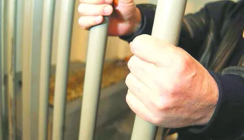 RIJEKA,15.03.2011.NOVI LIST PLUSDRUGA POLICIJSKA POSTAJA ZAMET TEMA ALKOHOL U PROMETUNA FOTO PROSTORIJA ZA ZADRAVANJE, ZATVOR, ČELIJA, REETKE, PRITVOR...SNIMIO SERGEJ DRECHSLER