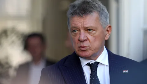 29.10.2025., Vukovar - U Nacionalnoj memorijalnoj bolnici "Dr. Juraj Njavro" odrzana je identifikacija posmrtnih ostataka pronadjenih tijekom ekshumacija na podrucju Vukovara. Posmrtni ostaci tri tijela pronadjeni su nedaleko od Spomen doma Ovcara, a jedno na odlagalistu otpada Petrovacka dola. Potvrdjeno je kako posmrtni ostaci pripadaju i branitelju Jean-Michelu Nicolieru. Nakon otkrivanja posmrtnih ostataka odrzana je konferencija za medije. Ivan Turudic Photo: David Jerkovic/PIXSELL