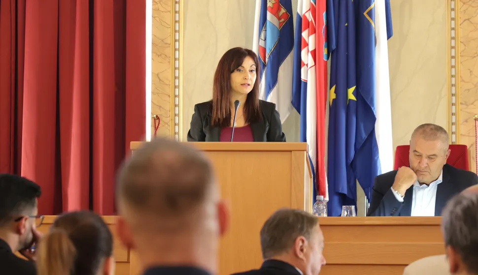 Osijek, 06. 11. 2025., Županijska 4, koordinacija, gradonačelnici, načelnici, OBŽ, Nata&scaron;a Trami&scaron;ak SNIMIO BRUNO JOBST