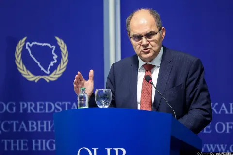 20.06.2024., Sarajevo, Bosna i Hercegovina - Konferencija za medije Visokog predstavnika u BiH Christiana Schmidta nakon dvodnevne sjednice Vijeca za implementaciju mira. Photo: Armin Durgut/PIXSELL