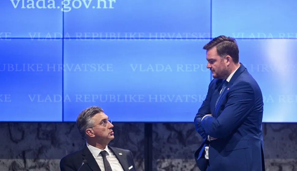 03.10.2025., Zagreb - 118. sjednica Vlade Republike Hrvatske. Premijer Andrej Plenkovic i ministar Marko Primorac Photo: Josip Regovic/PIXSELL