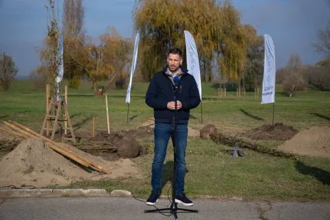 Osijek, 13. 11. 2025., Završnica projekta Od izvora do mora 2025 i sadnja stabalaIvan Radić; sadnja stabala; projekt; od izvora do mora